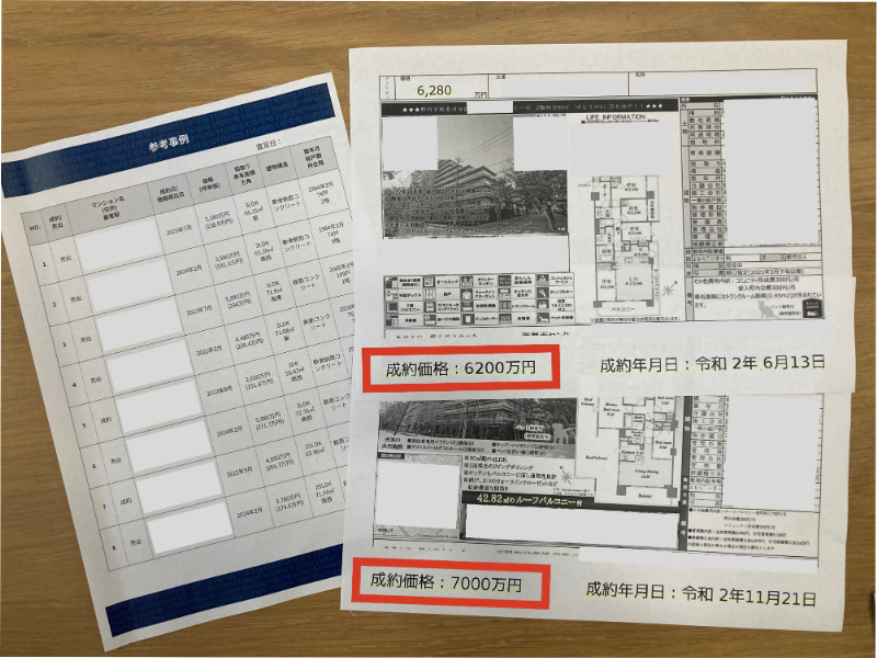 周辺地域・同じマンションの売却事例