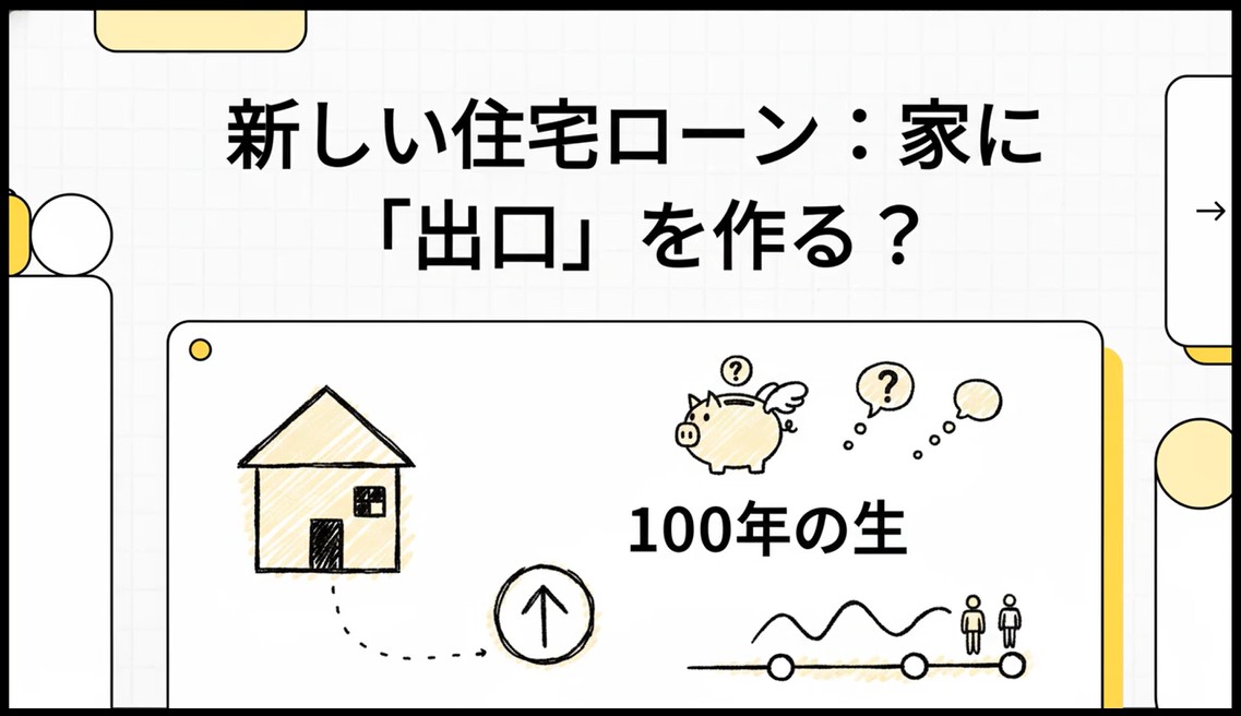 新しい住宅ローン：家に「出口」を作る？