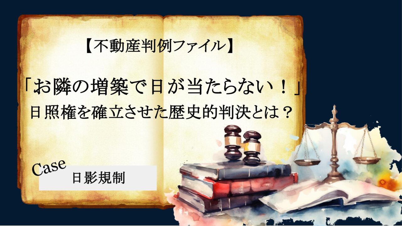 【不動産判例ファイル】「お隣の増築で日が当たらない！」日照権を確立させた歴史的判決とは？