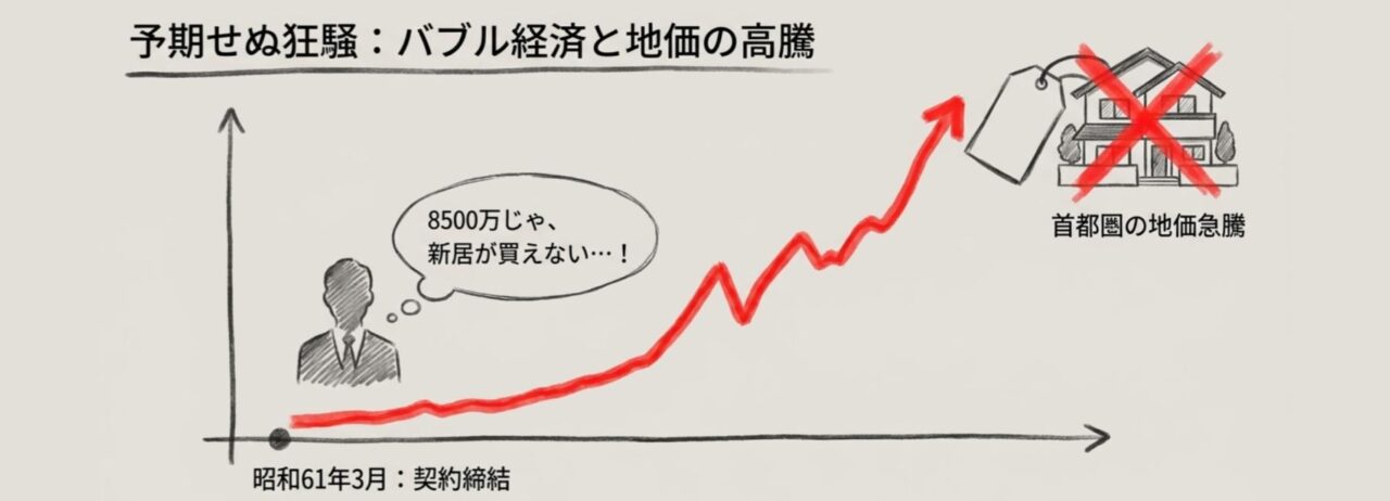 予期せぬバブル経済の到来で不動産価格が高騰