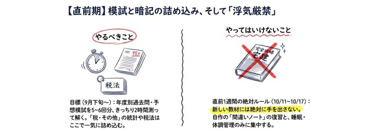 試験直前１週間の総仕上げ期