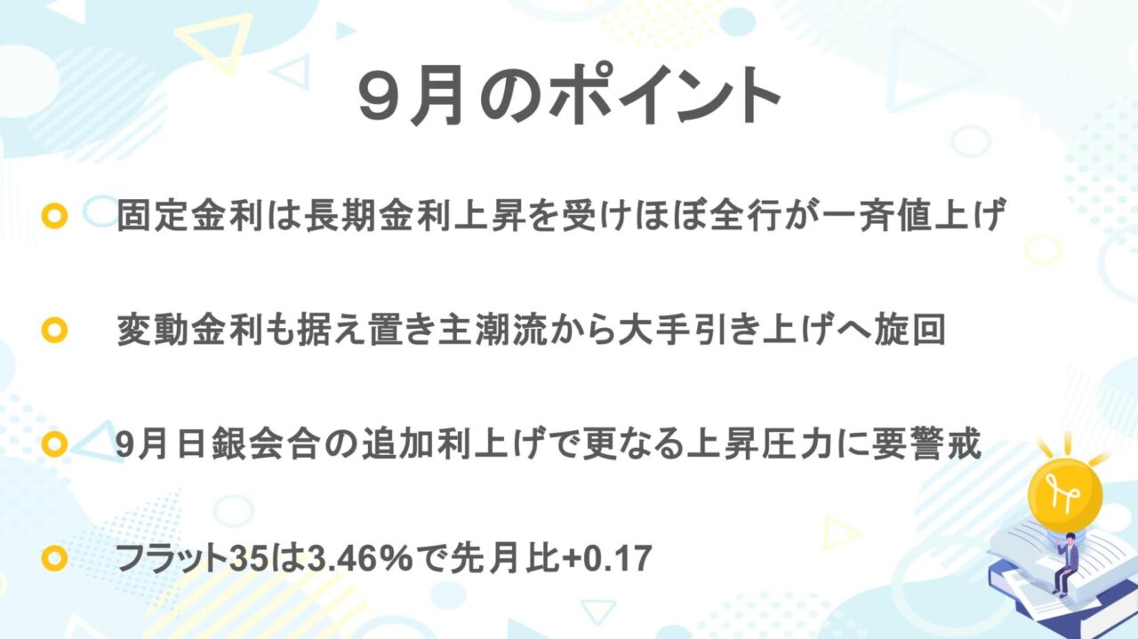 【2026年9月】住宅ローン金利比較│固定・変動金利が揃って上昇！今、借りるべきはどっち？